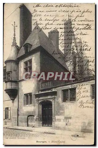 Cartes postales Bourges Hotel Cujas Musee