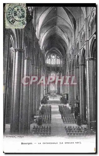 Ansichtskarte AK Bourges La Cathedrale La Grande Nef