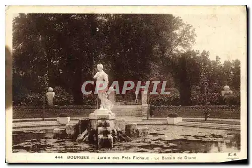 Ansichtskarte AK Bourges Jardin des Pres Fichaux Le Bassin de Diane