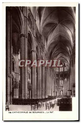 Cartes postales Cathedrale de Bourges La Nef