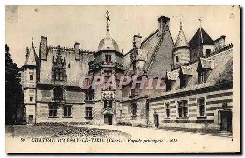 Ansichtskarte AK Chateau D'Aynay le Vieil Cher Facade principale