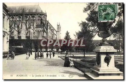 Ansichtskarte AK Bourges Le Jardin de l'Archeveche