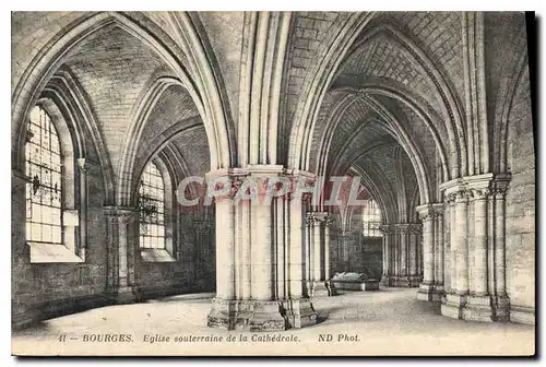 Ansichtskarte AK Bourges Eglise souterraine de la Cathedrale