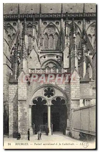 Ansichtskarte AK Bourges Portail meridional de la Cathedrale