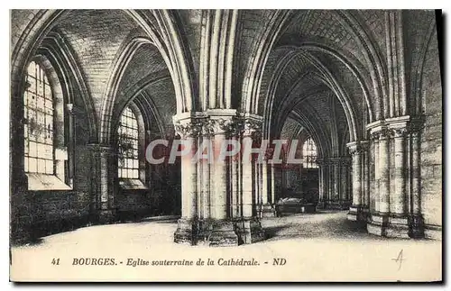 Ansichtskarte AK Bourges Eglise souterraine de la Cathedrale