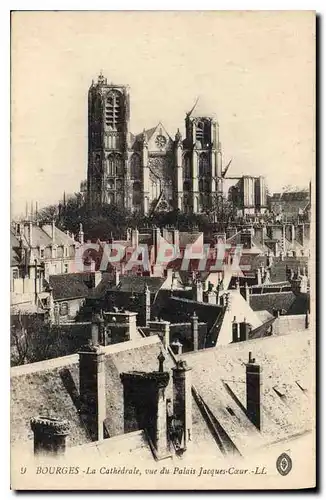 Cartes postales Bourges La Cathedrale vue du Palais Jacques Coeur