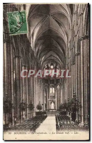 Ansichtskarte AK Bourges La Cathedrale La Grande Nef