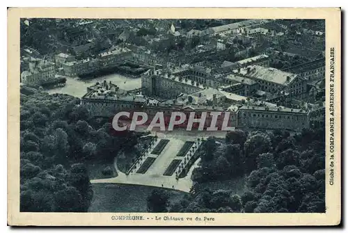 Cartes postales Compiegne Le Chateau vu du Parc