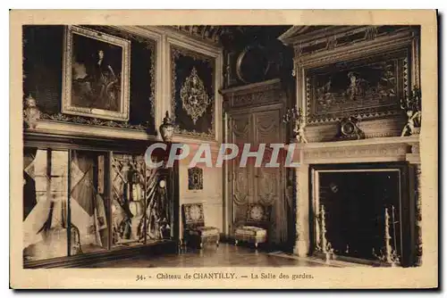 Cartes postales Chateau de Chantilly La Salle des gardes