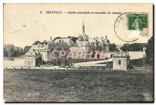 Ansichtskarte AK Chantilly principale et ensemble du Chateau