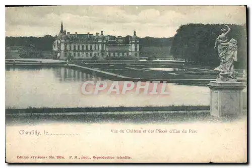 Ansichtskarte AK Chantilly Le Vue Chateau et des Pieces d'Eau du Parc