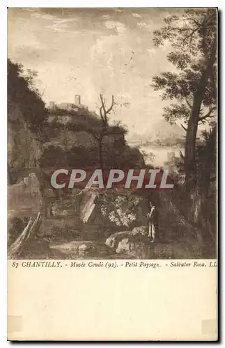 Cartes postales Chantilly Musee Conde Petit Paysage Salvator Rosa