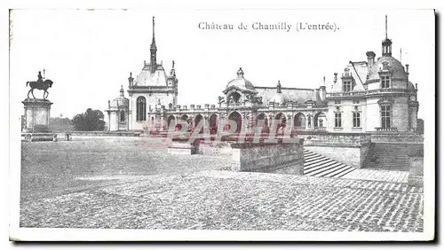 Cartes postales Chateau de Chantilly L'entree