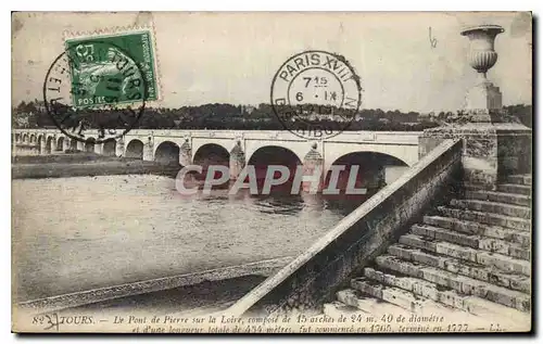 Cartes postales Tours Le Pont Pierre sur la Loire