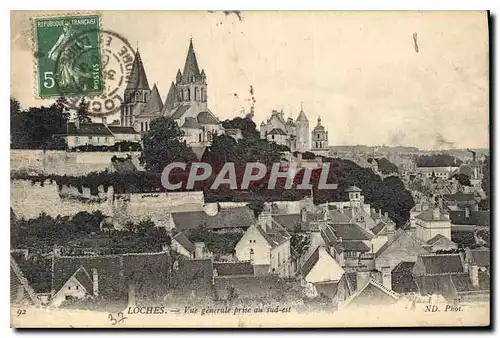 Cartes postales Loches Vue Generale prise au sud est