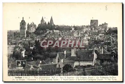 Cartes postales Loches Vue panoramique