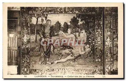 Ansichtskarte AK Langeais Tapisserie Creation de la Femme