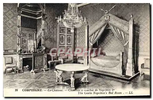 Cartes postales Compiegne Le Chateau Chambre de coucher de Napoleon 1er