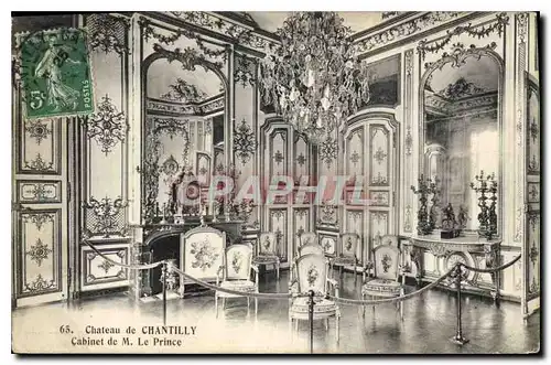 Ansichtskarte AK Chateau de Chantilly Cabinet de M Le Prince