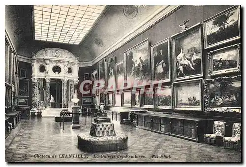 Ansichtskarte AK Chateau de Chantilly La Galerie des Peintures