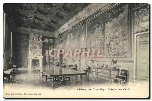 Cartes postales Chateau de Chantilly Galerie des Cerfs