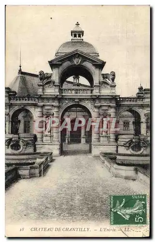 Cartes postales Chateau de Chantilly L'Entree