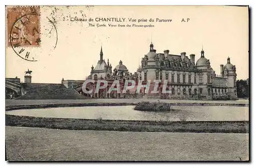 Cartes postales Chateau de Chantilly Vue prise du Parterre