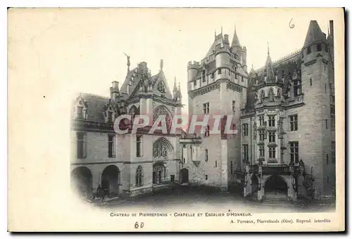 Ansichtskarte AK Chateau de Pierrefonds Chapelle et Escalier D'Honneur