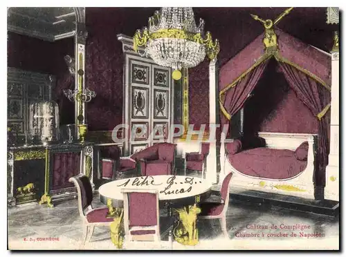 Cartes postales Chateau de Compiegne Chambre a coucher de Napoleon