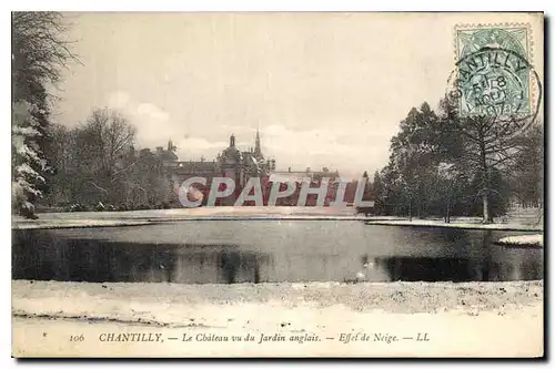 Ansichtskarte AK Chantilly Le Chateau vu du anglais Effet de Neige