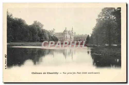 Cartes postales Chateau de Chantilly Vueprise du Parc cote nord ouest