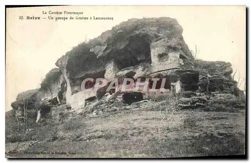 Cartes postales Brive Un groupe de Grottes a Lamouroux