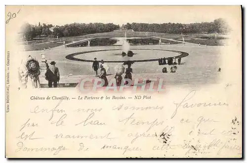 Ansichtskarte AK Chateau de Chantilly Le Parterre et les Bassins