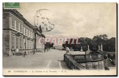 Ansichtskarte AK Compiegne Le Chateau et les Terrasses