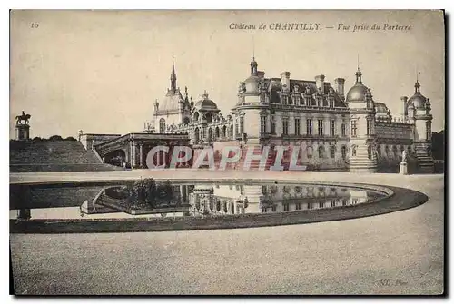 Cartes postales Chateau de Chantilly Vue prise du Parterre