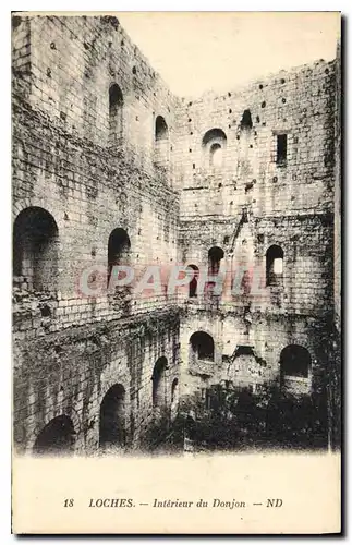 Cartes postales Loches Interieur du Donjon