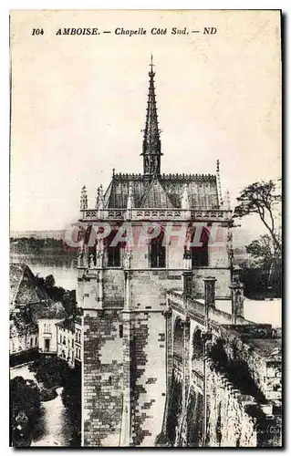 Cartes postales Amboise Chapelle Cote Sud