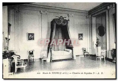 Ansichtskarte AK Musee de Tours Chambre de Napoleon 1er