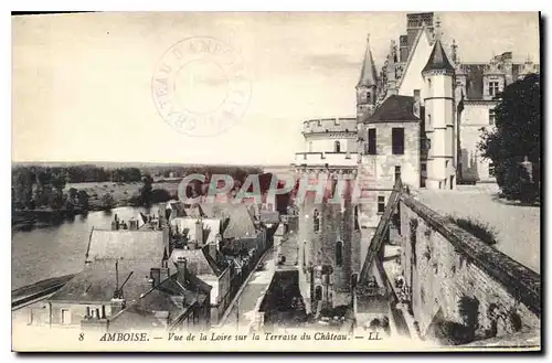 Cartes postales Amboise Vue de la Loire sur la Terrasse du Chateau