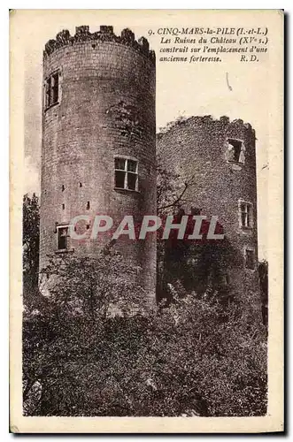 Cartes postales Cinq Mars la Pile Les Ruines du Chateau