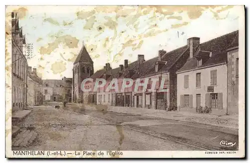 Cartes postales Manthelan La Place de l'Eglise