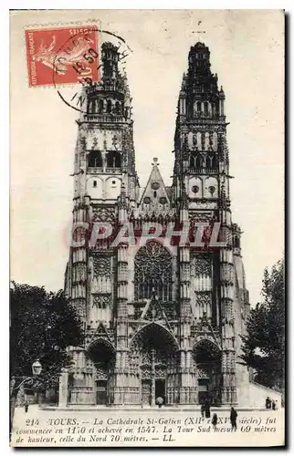 Cartes postales Tours La Cathedrale St Gatien