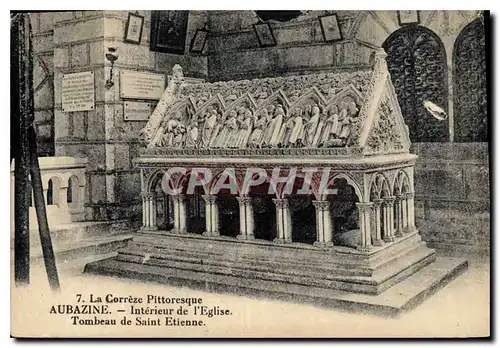Cartes postales La Correze Pittoresque Aubazine interieur de l'Eglise Tombeau de Saint Etienne