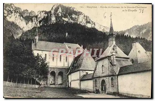 Ansichtskarte AK Dauphine Entree du Couvent de la Grande Chartreuse et la Chapelle