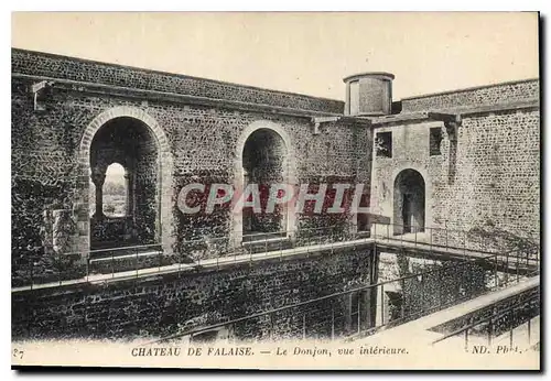 Cartes postales Chateau de Falaise Le Donjon vue interieure