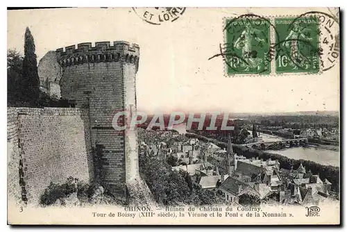Ansichtskarte AK Chinon Ruines du Chateau du Coudray