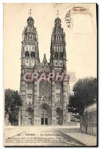 Cartes postales Tours La Cathedrale