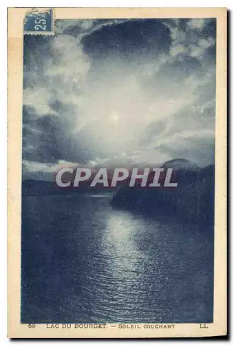 Cartes postales Lac du Bourget Soleil Couchant