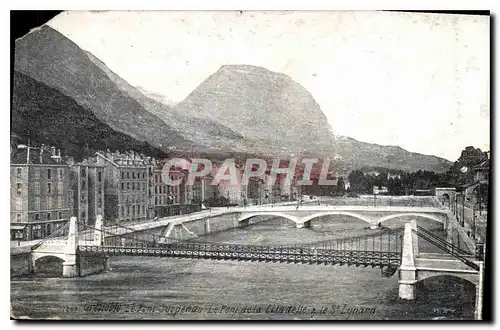 Ansichtskarte AK Grenoble Le Pont Suspendu