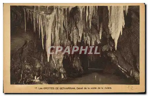 Cartes postales Les grottes de Betharram Detail de la voute de la riviere